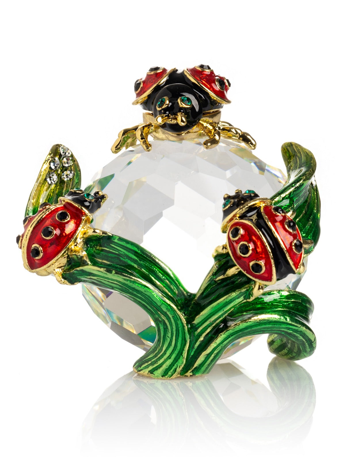Keren Kopal Cute Ladybugs on Crystal