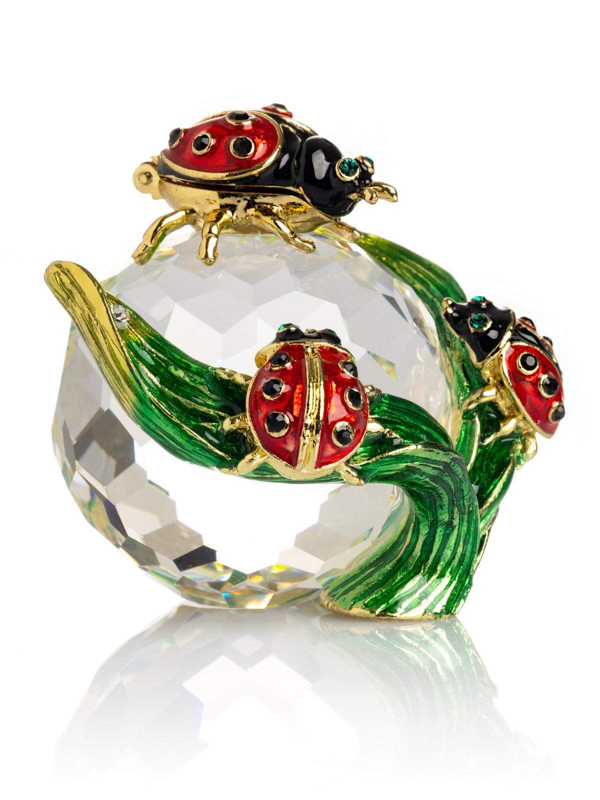 Keren Kopal Cute Ladybugs on Crystal