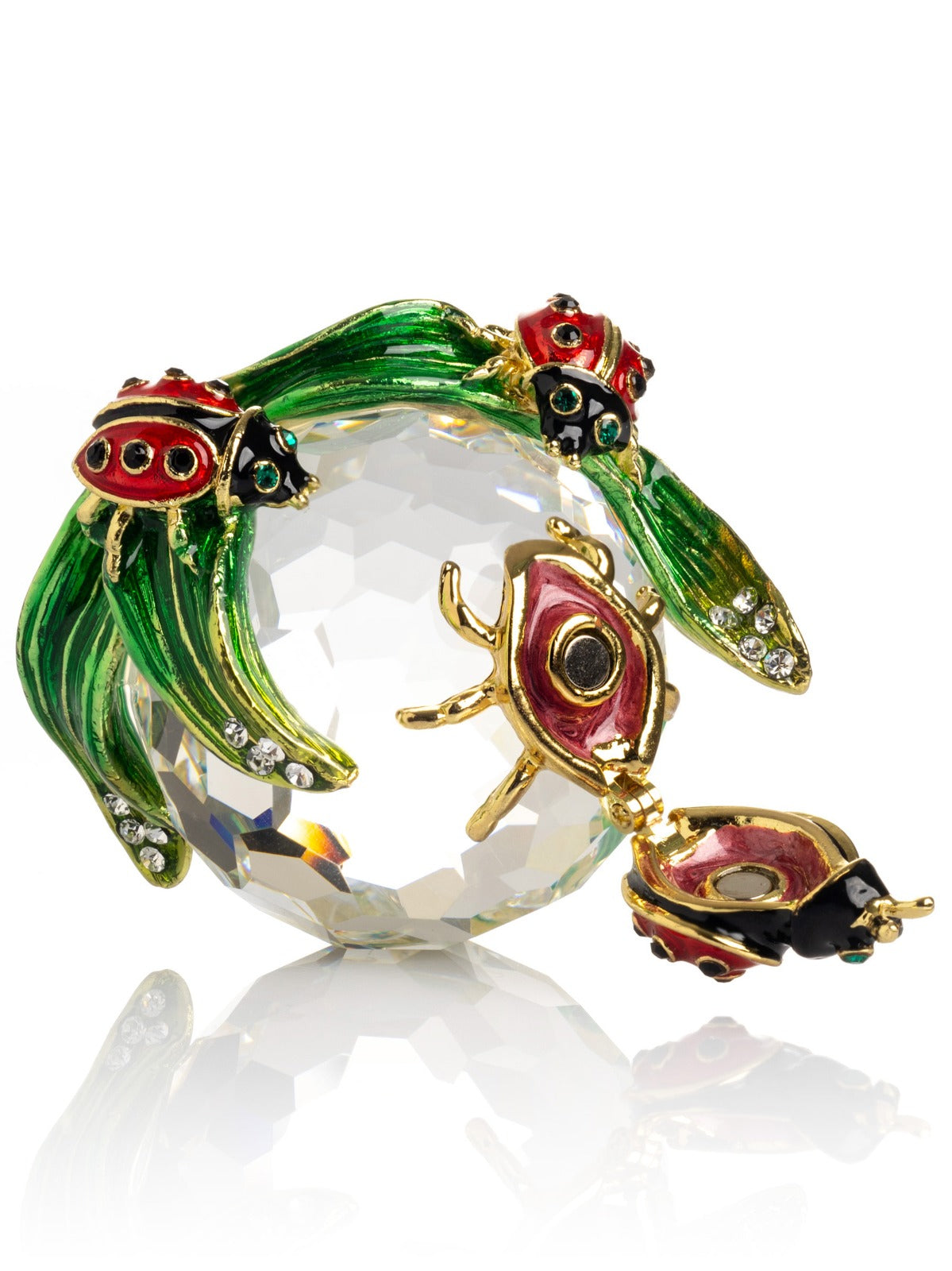 Keren Kopal Cute Ladybugs on Crystal