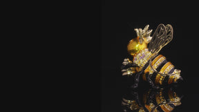 Queen Bee Holding a Beehive Trinket Box
