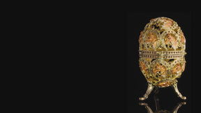 Golden Easter Egg decorated with Horses