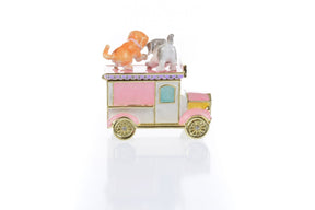 Dog puppies London bus Trinket Box