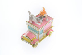 Dog puppies London bus Trinket Box