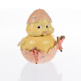 A chick hatches from an egg Trinket Box