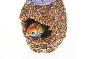 Two love Birds in a nest  Trinket Box