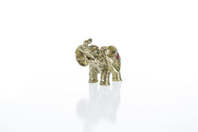 Gold Elephant Trinket Box Decorated with Swarovski Crystals