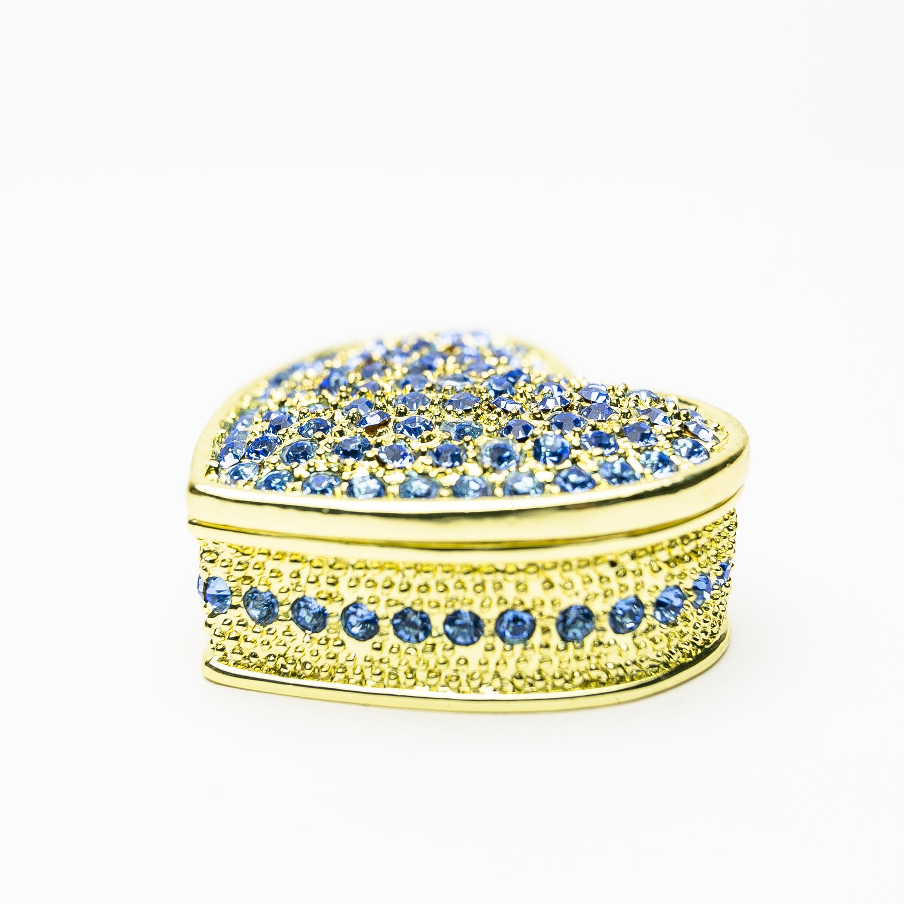 Golden Blue Heart Decorative Box