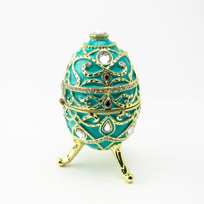 Turquoise Music Playing Russian Egg