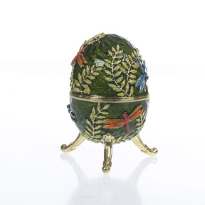 Green Egg with dragonflies Music box Playing Fur Elise by Ludwig Van Beethoven