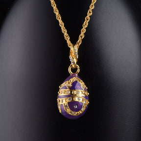 Purple Egg Pendant Necklace