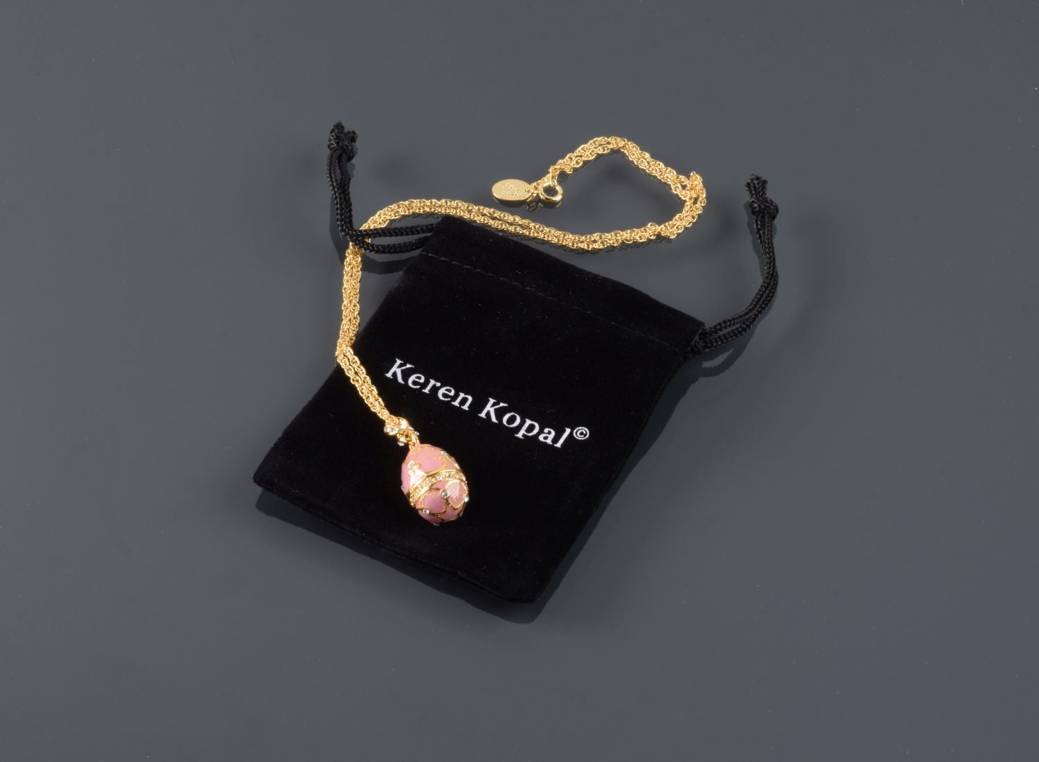 Pink Egg Pendant Necklace