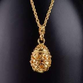 Gold Egg Pendant Necklace