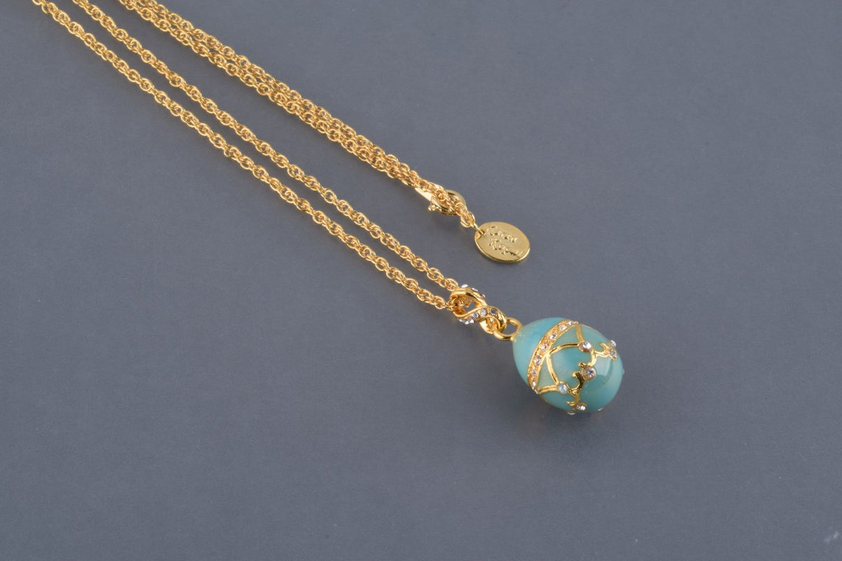 Turquoise Egg Pendant Necklace