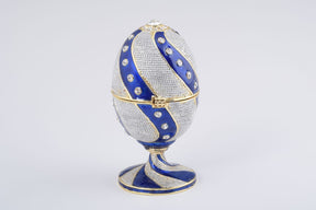 Blue & White Faberge Egg  Keren Kopal