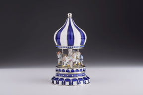 Blue Wind up Musical Carousel Carousel music box Keren Kopal