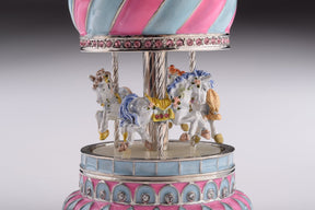 Pink Wind up Musical Carousel Carousel music box Keren Kopal