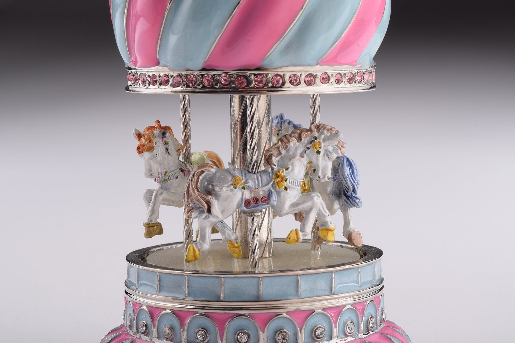 Pink Wind up Musical Carousel Carousel music box Keren Kopal