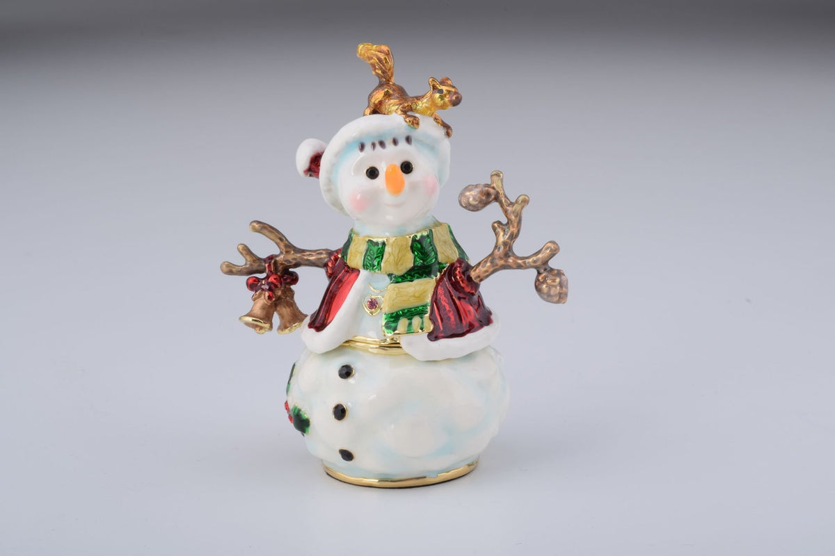 Keren Kopal Christmas Snowman with a Squirrel on His Head  66.00