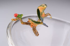 Keren Kopal Colorful Birds on Glass Plate