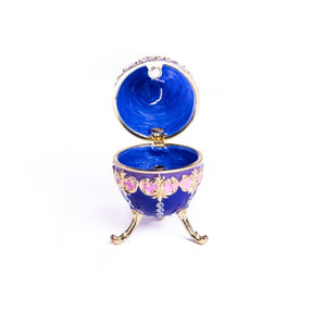 Blue Decorated Faberge Egg Easter Egg Keren Kopal