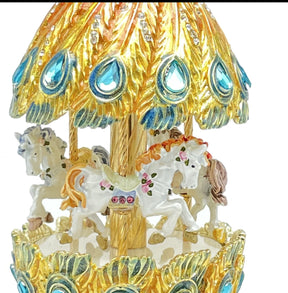 Keren Kopal Colorful Musical Carousel with Royal Horses