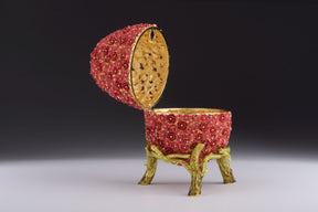 Red Flowers Faberge Egg Easter Egg Keren Kopal