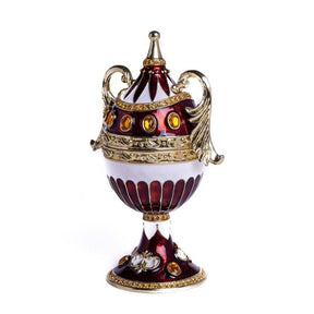 Brown Music Playing Faberge Egg with Wings Faberge Egg Keren Kopal