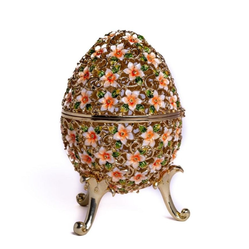 Faberge Egg Decorated with Flowers Faberge Egg Keren Kopal