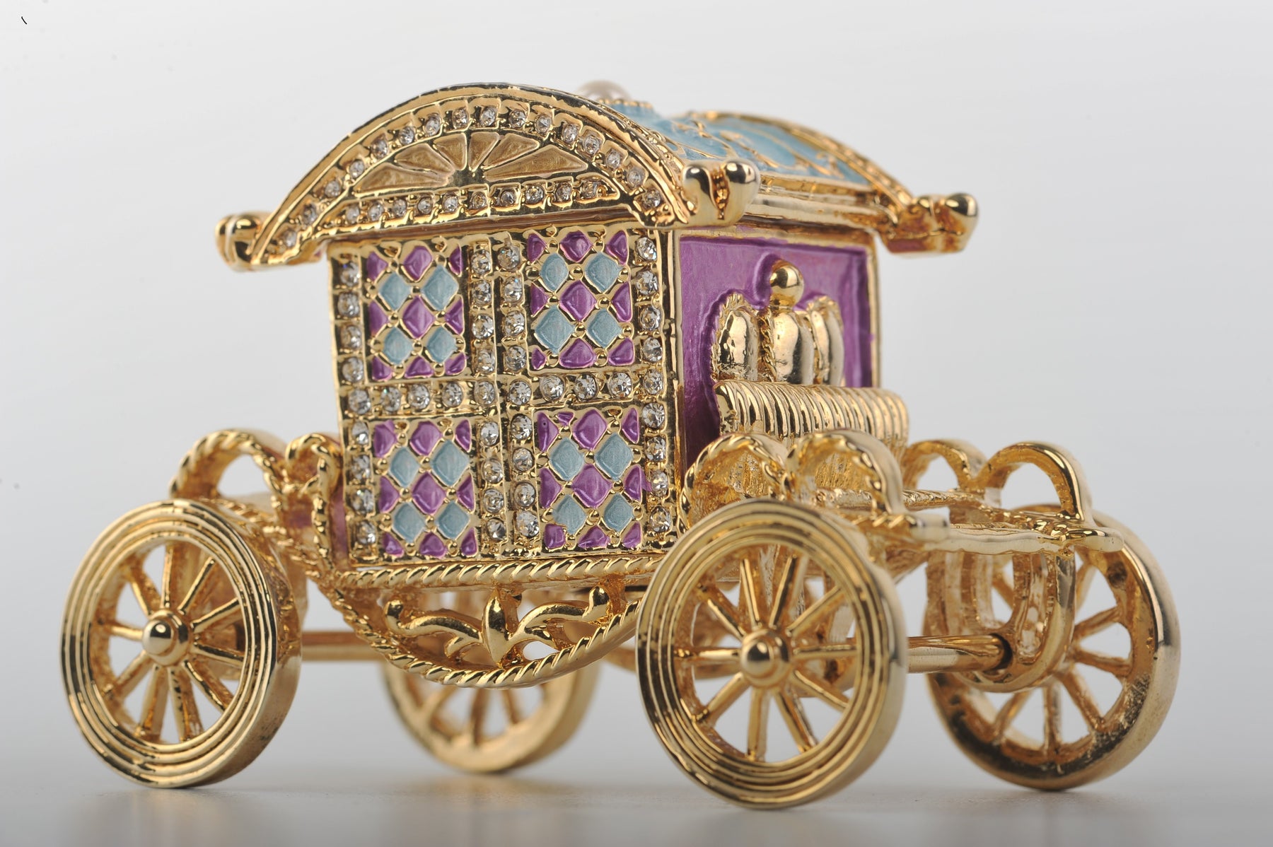 Keren Kopal Gold Carriage with a Clock  91.00