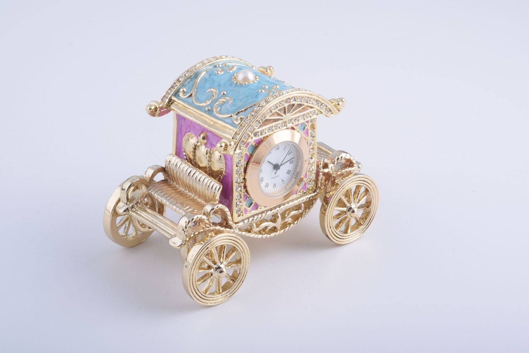 Keren Kopal Gold Carriage with a Clock  91.00