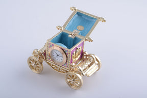 Keren Kopal Gold Carriage with a Clock  91.00