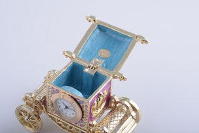 Keren Kopal Gold Carriage with a Clock  91.00