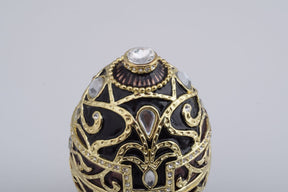 Keren Kopal Gold & Black Faberge Style Egg  94.50