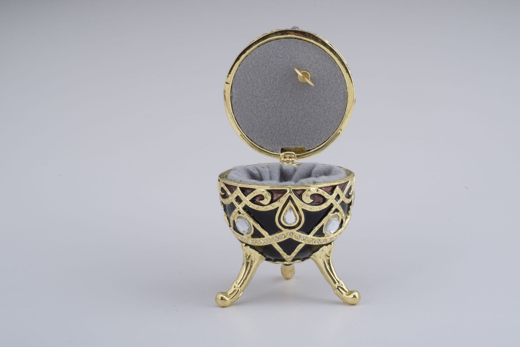 Keren Kopal Gold & Black Faberge Style Egg  94.50