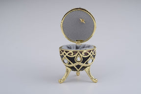 Keren Kopal Gold & Black Faberge Style Egg  94.50