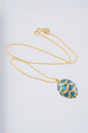 Keren Kopal Gold & Light Blue Egg Pendant Necklace  39.00