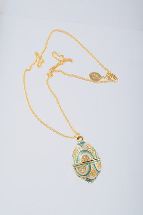 Keren Kopal Gold & Light Blue Egg Pendant Necklace  39.00