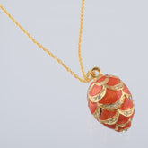 Keren Kopal Gold & Red Egg Pendant Necklace  39.00