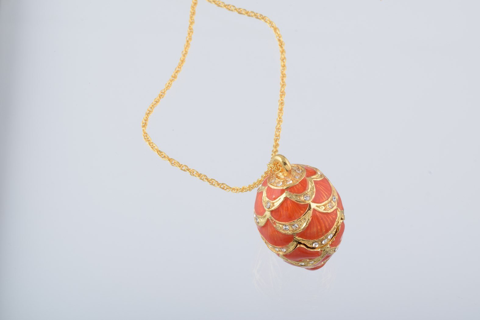 Keren Kopal Gold & Red Egg Pendant Necklace  39.00