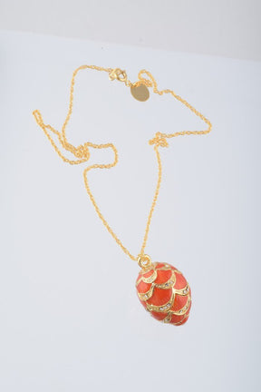 Keren Kopal Gold & Red Egg Pendant Necklace  39.00