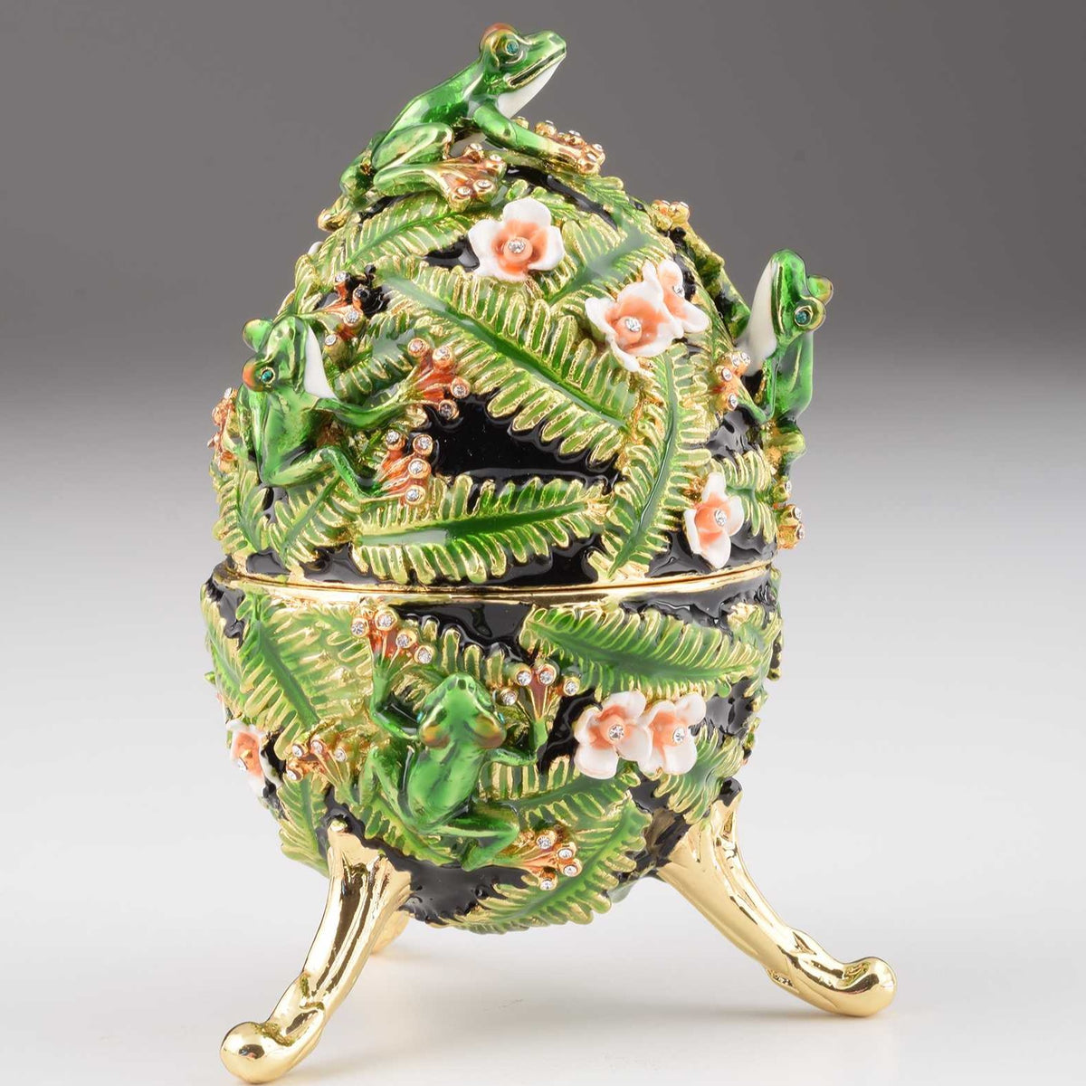 Keren Kopal Green Faberge Egg with Frogs  114.00