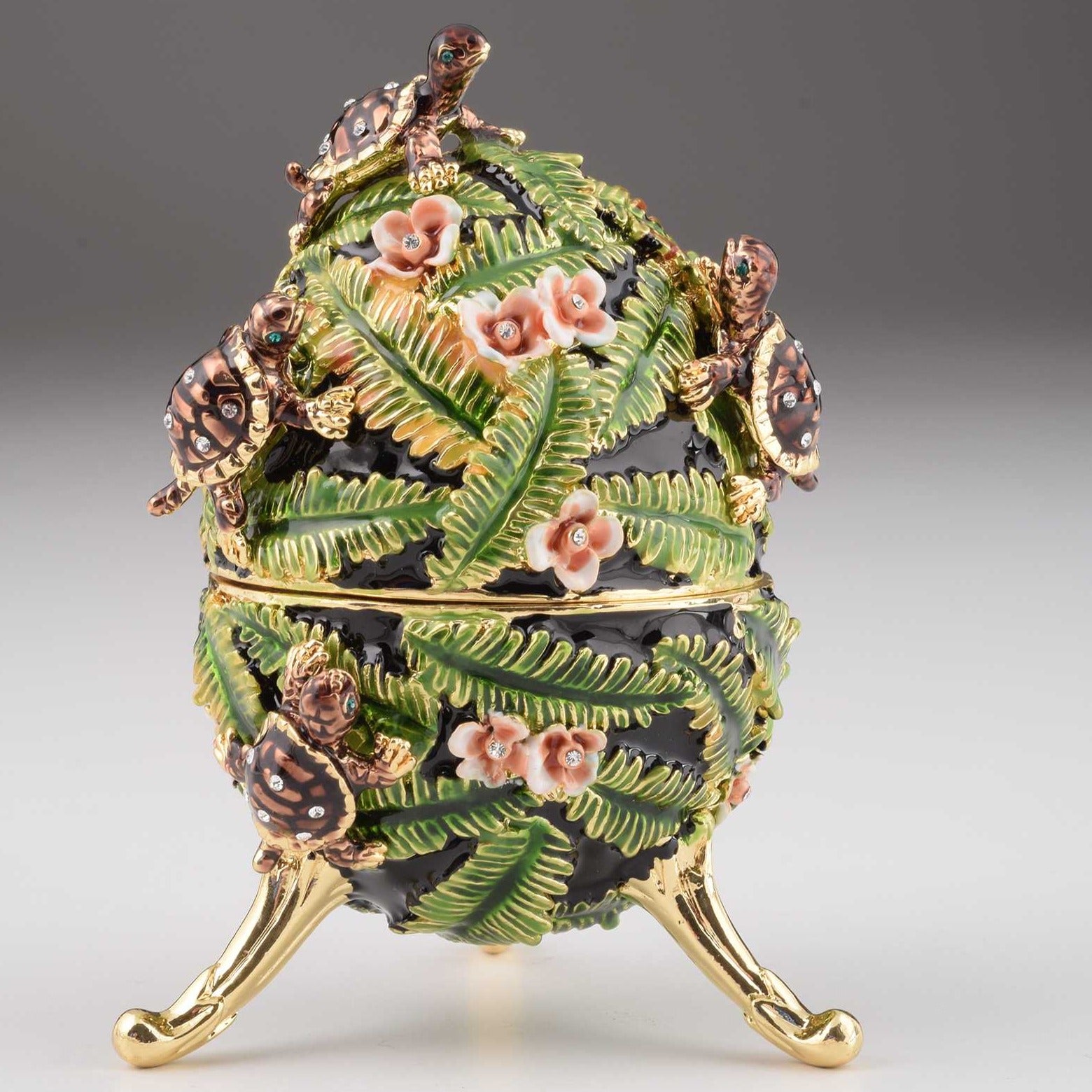 Keren Kopal Green Faberge Egg with Turtles  114.00