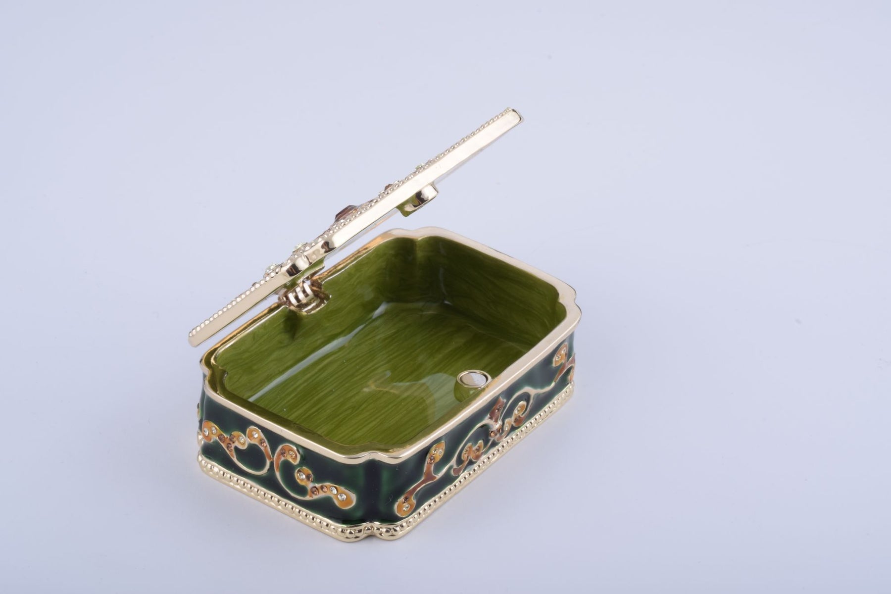 Keren Kopal Green Vintage Style Trinket Box
