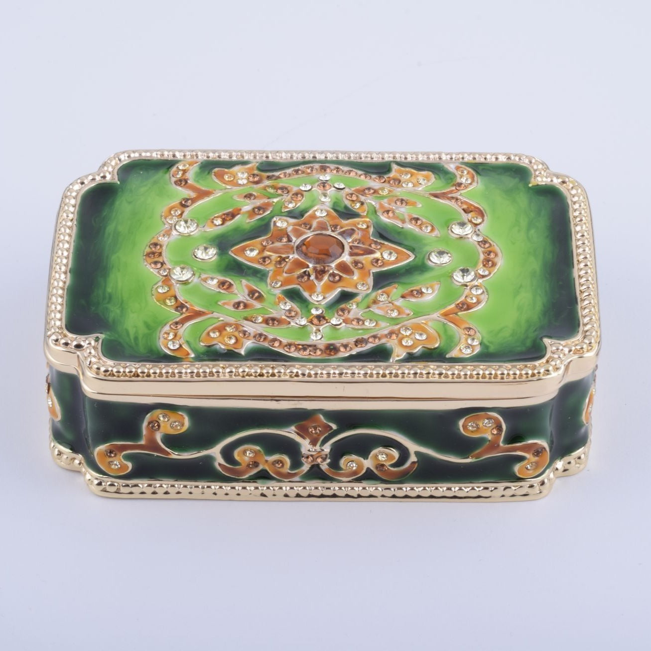 Keren Kopal Green Vintage Style Trinket Box