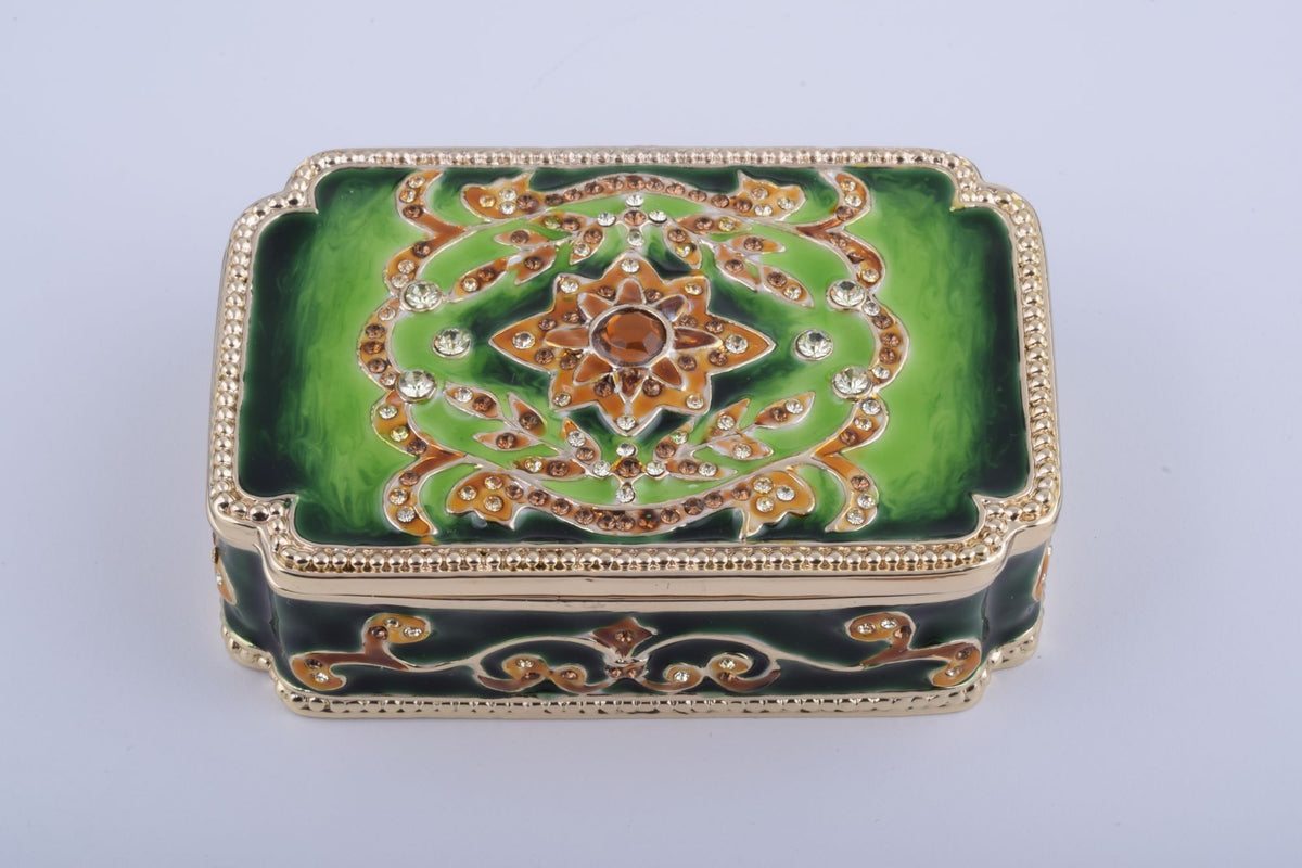 Keren Kopal Green Vintage Style Trinket Box