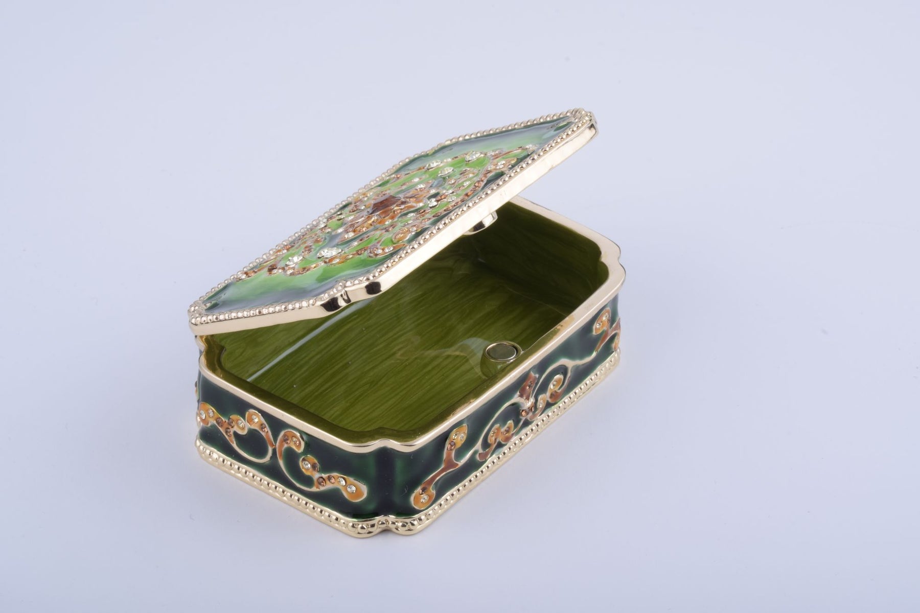 Keren Kopal Green Vintage Style Trinket Box