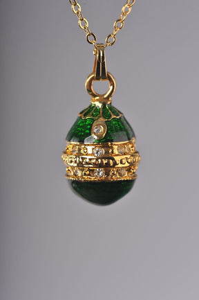 Keren Kopal Green & Gold Egg Pendant Locket Necklace  37.00