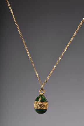 Keren Kopal Green & Gold Egg Pendant Locket Necklace  37.00