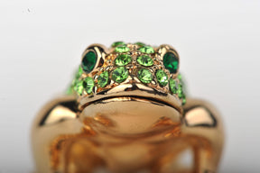 Keren Kopal Green and Gold Sitting Toad  35.00