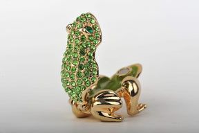 Keren Kopal Green and Gold Sitting Toad  35.00